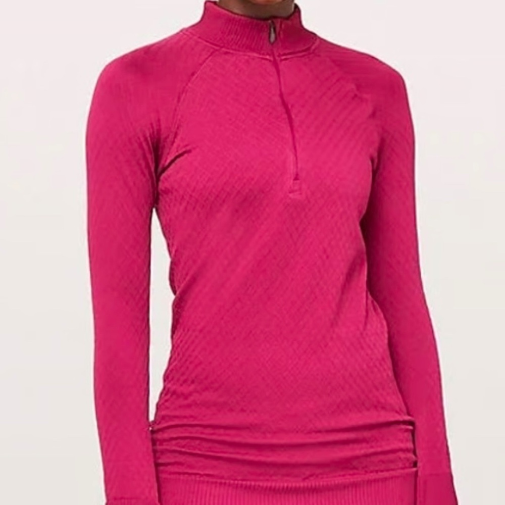 Lululemon Rest Less Half Zip Pullover in Star Ruby Pink (sz M/8)